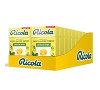 Ricola Lemon Mint Sugar Free Swiss Herbal Sweets, Herb Drops, Sweet Box 45g - Pack of 20 Boxes