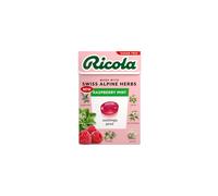 Ricola Raspberry Mint Sugar Free Swiss Herbal Sweets, Herb Drops, Sweet Box 45g - Pack of 10 Boxes