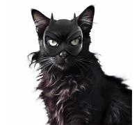 Ricomso Cat Bat Mask - Funny Bat-Style Costume Mask for Cats, Lightweight Plastic Fancy Dress Accessory, Halloween & Cosplay Pet Gift