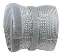 RICOO Cable Tidy Grey 500cm x 8.5cm Flexible Trunking Z9085G-5 Sleeve Wire Organiser with Hook and Loop Fastener Cord Management Duct