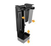 RICOO Computer Rack Under Desk CPU TRH-06 Mount 360 Degrees Swivel Flexible Universal PC Server Case Holder Vertical Extendable