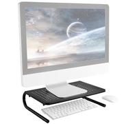 RICOO Monitor Stand Rack FS082B Universal Laptop Notebook Organiser Base Printer Scanner Projector Cabinet Pedestal Desktop Shelf Single Screen Heightening Display Table Black