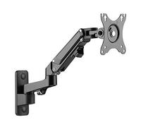 RICOO PC Monitor Wall Mount Height Adjustable Gas Spring Swivelling Tilting for 17-27 Inch Screen S4411 Monitor Mount VESA 75 x 75 100 x 100 mm