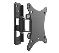 RICOO TV Wall Bracket Mount Tilt & Swivel S7611 Universal Monitor Mounting Holder Arm also for Curved 4K LCD LED Television / 13-27 Inch VESA 50x50 100x100 Black
