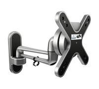 RICOO TV Wall Bracket Mount Tilt & Swivel Universal Monitor Mounting S2011 Holder Arm also for Curved 4K LCD LED Television / 13-32 Inch VESA 75x75 100x100 Silver