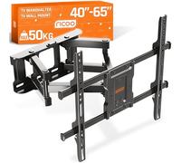 RICOO TV Wall Bracket Tilt Swivel S7244 Universal LED Curved QLED QE LCD Television Mount Flexible Adjustable Extendable Arm Mounting 32" - 65" Inch VESA 200x100 400x400 Black