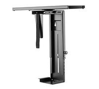 RICOO Under Desk Computer CPU Rack 360 Degrees TRH-05 Swivel Function Universal PC Server Case Mount Flexible Extendable Vertical Stand Black