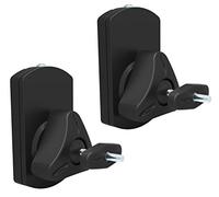 RICOO Universal Speaker Wall Mount, LH038-B, Premium Adjustable Swivel and Tilt Wall Speaker Brackets with 2.5kg Capacity, Compatible with Home Cinema, THX Dolby Atmos, Set of 2, Black