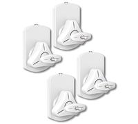 RICOO Universal Speaker Wall Mount, LH038-W, Premium Adjustable Swivel and Tilt Wall Speaker Brackets with 2.5kg Capacity, Compatible with Home Cinema, THX Dolby Atmos, Set of 4, White