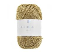 RICORUMI LAMÉ Cotton for Amigurumi, Mini Ball 10 g L02 Gold
