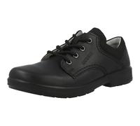 Ricosta Harry Black Leather School Shoes Smart Sturdy Comfortable Fit