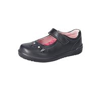 RICOSTA Kids Ballet Flats Leya,Width: Regular (WMS),Flats,Mary-Jane,Hook-and-Loop,Communion,School,Black (Schwarz / 090),1 UK