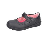 RICOSTA Kids Ballet Flats Lillia,Width: Regular (WMS),Flats,Mary-Jane,Hook-and-Loop,Communion,School,Black (Schwarz / 090),2 UK