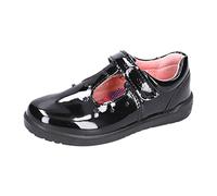 RICOSTA Kids Ballet Flats Scarlett,Width: Regular (WMS),Flats,Mary-Jane,Hook-and-Loop,Communion,School,Black (Schwarz / 093),10 Child UK