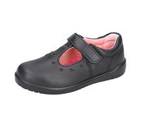 RICOSTA Kids Ballet Flats Scarlett,Width: Regular (WMS),Flats,Mary-Jane,Hook-and-Loop,Communion,School,Black (Schwarz / 090),1 UK