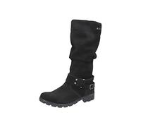 RICOSTA Riana 7200102-090 Black Suede Leather Girls Winter Long Leg Boots 5 Black
