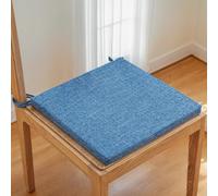 RICPYOIU Square Kitchen Chair Cushions with Ties Washable 45 * 45 Cm Non Slip Chair Pads Polyester 3 Cm Thick Seat Cushions for Dining Room Chairs,A,1 Count(Pack of 1)