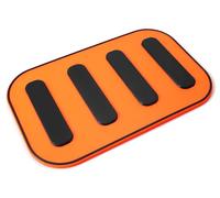 Ricreo Footrest compatible with Citroen AMI - Driver footrest - Interior accessory for car - Orange-black driver side pedal guard - Installation without drilling