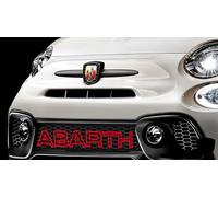Ricreo Lettering for Abarth Front Grille, Letters for FIAT 500 ABARTH Grille, Original Style Decoration, Logo for Front Grille of Fiat Punto Evo Abarth, Fiat 595, Grille Customization (Red)
