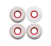 RICTA WHEEL DYNAMICS Unisex Clouds 86a Soft Cruiser Wheel, White Red, 57 mm UK