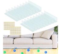 Rictine 16 Pack Clear Toy Blockers for Furniture, 16"L x 3.2"H Under Bed Blocker for Pets, Adjustable Gap Bumper Under Couch Blocker, Stop Things from Going Under Couch Sofa Bed with Strong Adhesive