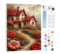 RICUVED Autumn Scenery Paint by Numbers Kits Kids Adults,Flowers Painting by Number Kits On Canvas,Landscapes Framed DIY Color Oil Painting Acrylic Paints,Home Wall Decor 20x30cm