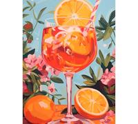 RICUVED Cocktail Diamond Painting Kits for Adults, 5D Fruit Diamond Art Kits Round Full Drill Diamond Painting Kits Crystal Art for Home Decor 30x40cm