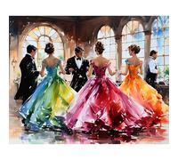 RICUVED DIY Prom Paint by Numbers Canvas Kit for Adults 40x50cm | DIY Roses vases paint by number kit with a pre-printed canvas and clearly marked sections for easy painting.