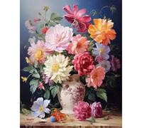 RICUVED Flower Vase Paint by Number, Flower Painting by Number Kits for Adults On Canvas Without Frame,DIY Color Oil Painting Acrylic Paints 16x20 in