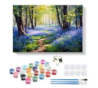 RICUVED Forest Paint by Numbers Kits Adults, Landscape Painting by Number Kits On Canvas,Framed DIY Color Oil Painting Acrylic Paints,Home Wall Decor 20x30cm