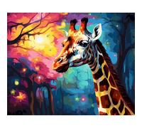 RICUVED Giraffe Paint by Number, Animal Painting by Number Kits for Adults On Canvas Without Frame,DIY Color Oil Painting Acrylic Paints 16x20 in