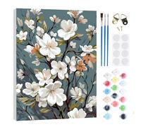 RICUVED Paint By Numbers for Adults Flowers with Frame 20x30cm | Paint By Numbers For Adults Landscapes Flowers Stretched Canvas With Frame Acrylic Painting Kit Ready To Hang