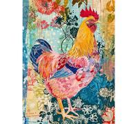 RICUVED Rooster Paint by Number for Adults, Painting by Number Kits On Canvas Painting by Numbers with Acrylic Paint Kits Frameless 30x40cm Animal
