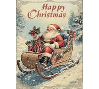 RICUVED Santa Claus Diamond Painting Kits for Adults, 5D Christmas Diamond Art Kits Round Full Drill Diamond Painting Kits Picture Crystal Art for Home Decor 30x40cm