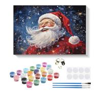 RICUVED Santa Claus Paint by Numbers Kit for Adults-Christmas Paint by Numbers DIY Oil Acrylic Painting 30x40cm with Wooden Frame, Easy Art Set for Adults Kids, Perfect for Decor Gift Xmas