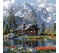 RICUVED Village Diamond Art Kits,5D Landscape Diamond Painting Kits for Adults,Full Drill Diamond Painting Kits for Beginners Crystal Picture Art for Home Decor 11.8x11.8 Inch