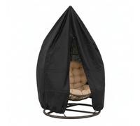 Ricyea Hanging Egg Chair Cover, Outdoor Protector for Single Swing | 210D Oxford, Water-Resistant, Windproof, Anti-UV, Garden Seat Covers with Zipper for Egg Chair on Stand, 190x115cm