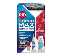RID Super Max Lice Treatment Kit, Kills Lice & Super Lice & Eggs + 24/7 Lice Defense, Pesticide Free, 3.4 FL OZ Solution + 6.8 FL OZ Daily Defense Shampoo & Conditioner + Nit Removal Comb