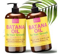 Rida Hair Research Institute Batana Oil Shampoo & Conditioner Set for Hair Growth Lightening Thinning Hair for Men and Women