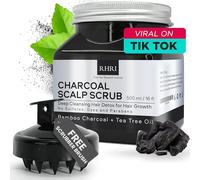 Rida Hair Research Institute - Sulfate Free Charcoal Scalp Scrub 16 fl oz with Bamboo Charcoal & Tea Tree Oil | Hair & Leather Scrub