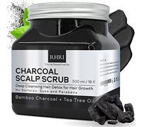 Rida Hair Research Institute - Sulfate Free Charcoal Scalp Scrub 16 fl oz with Bamboo Charcoal & Tea Tree Oil | Hair & Leather Scrub