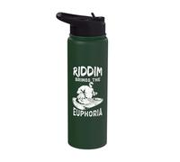 Riddim Brings The Euphoria Riddim EDM Lover Stainless Steel Insulated Water Bottle