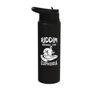Riddim Brings The Euphoria Riddim EDM Lover Stainless Steel Insulated Water Bottle