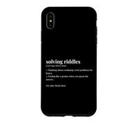 Riddle Solver Funny Dictionary Riddles Brain Teasers Case for iPhone XS Max
