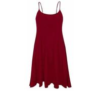 RIDDLED WITH STYLE Ladies Flared Cami Swing Dress Sleeveless Strappy Neck Plain and Printed Camisole Top Strappy Swing Dress Casual Summer Beach Cami Dress Wine