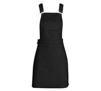RIDDLED WITH STYLE Ladies Sleeveless Plain Corduroy Pinafore Front Pocket Dress Womens Mini Dress#(Black Corduroy Dress#UK 10#Womens)