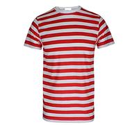 RIDDLED WITH STYLE Unisex Red/White Bobble Hat & Glasses T-Shirt Socks Set Theme Party Wear No Lens Glasses Book Day Book Week Red White Costume Complete Outfit