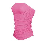 RIDDLED with Style Women Bandeau Strapless Boob Tube Top Ladies Side Ruched Crop Everyday Wear Plain Bra Baby Pink