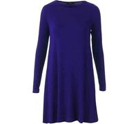 RIDDLED WITH STYLE Women’s Swing Dress Long Sleeve Tunic Top in Tartan, Leopard & Tiger Prints or Plain Design. Stylish, Comfy & Versatile, Sizes UK 8-26