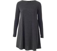 RIDDLED WITH STYLE Women’s Swing Dress Long Sleeve Tunic Top in Tartan, Leopard & Tiger Prints or Plain Design. Stylish, Comfy & Versatile, Sizes UK 8-26